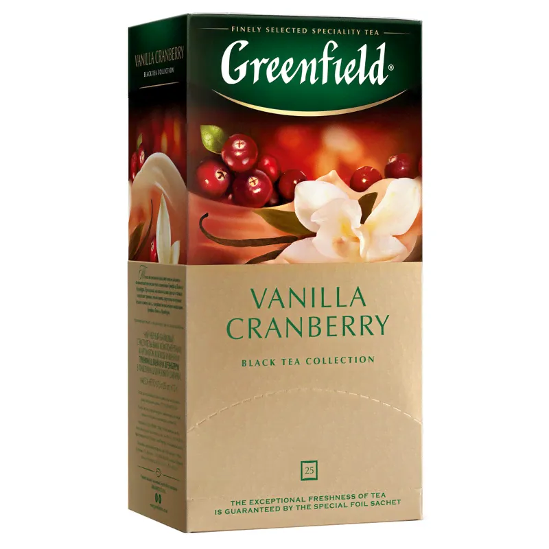 Чай Greenfield Greenfield Vanilla чёрный в пакетиках, 25х1.5г