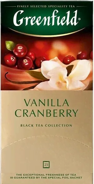 Черный чай в пакетиках Greenfield Vanilla Cranberry, 25 шт-3