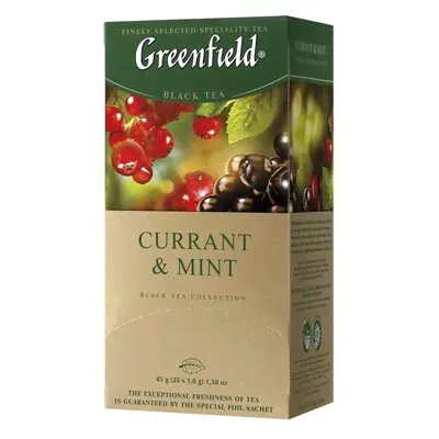 Чай Greenfield Currant and Mint черный 25 пакетиков, 738743