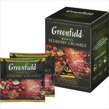 Чай Greenfield Redberry Crumble, черный с брусникой, смородиной и ананасом, пирамидки, 20 пак.