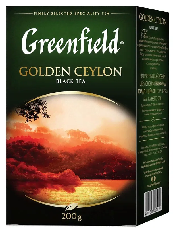 Greenfield Чай Greenfield Golden Ceylon листовой черный, 200г 0791-10-1