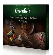 ЧАЙ GREENFIELD АССОРТИ PYRAMID TEA COLLECTION ИЗ 12 ВИДОВ, 60 ПАКЕТИКОВ-ПИРАМИДОК