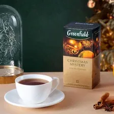 Черный чай в пакетиках Greenfield Christmas Mystery, 25 шт