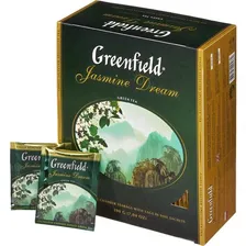 Чай зеленый с жасмином в пакетиках Greenfield Jasmin Dream (Гринфилд Жасминовая Мечта), 100 пак