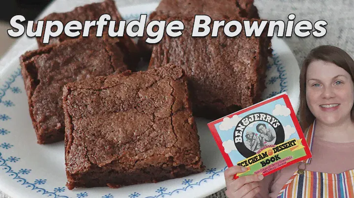THE BEST easy brownies from scratch! Ben & Jerry's Superfudge Brownies
