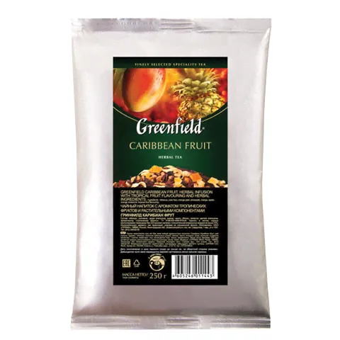 Чай листовой GREENFIELD "Caribbean Fruit" фруктовый (манго/ананас) 250 г, 1144-15 (арт. 621031)