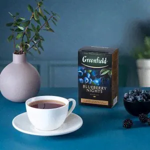 Черный чай листовой Greenfield Blueberry Nights, 100 г-1