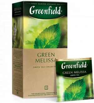 Зеленый чай в пакетиках Greenfield Green Melissa, 25 шт-4