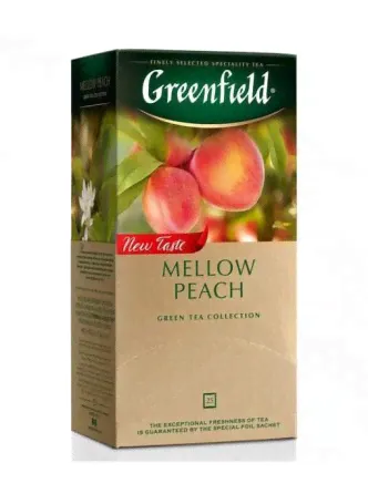 Чай зелёный Greenfield Mellow Peach 25 пак. × 1,8г оптом-0