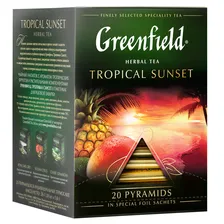 Чай Greenfield Tropical Sunset травяной в пирамидках, 20х1.8г
