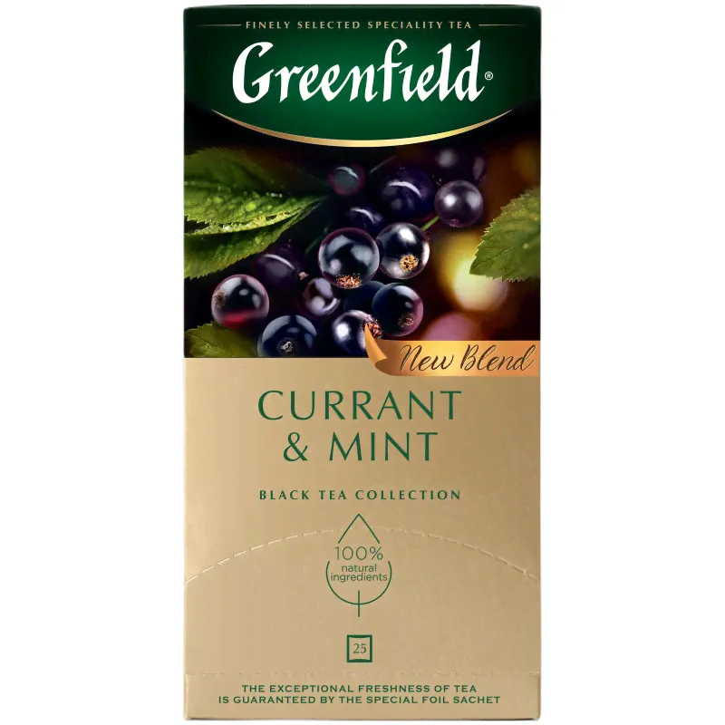 Чай черный Greenfield Currant & Mint в пакетиках 25 шт