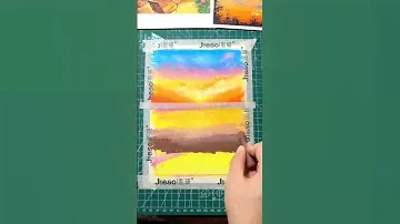 Landscape Painting for beginners wit oil pastel  #oilpastel #oilpastelpainting #painting #drawing